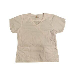 Carhartt‎ Force Women's Nurse Scrubs Top Short Sleeve White Size Large